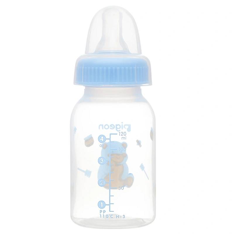 Bình sữa nhựa PP Pigeon cổ hẹp 120 ml - Hình gấu (0 - 4 tháng) 3
