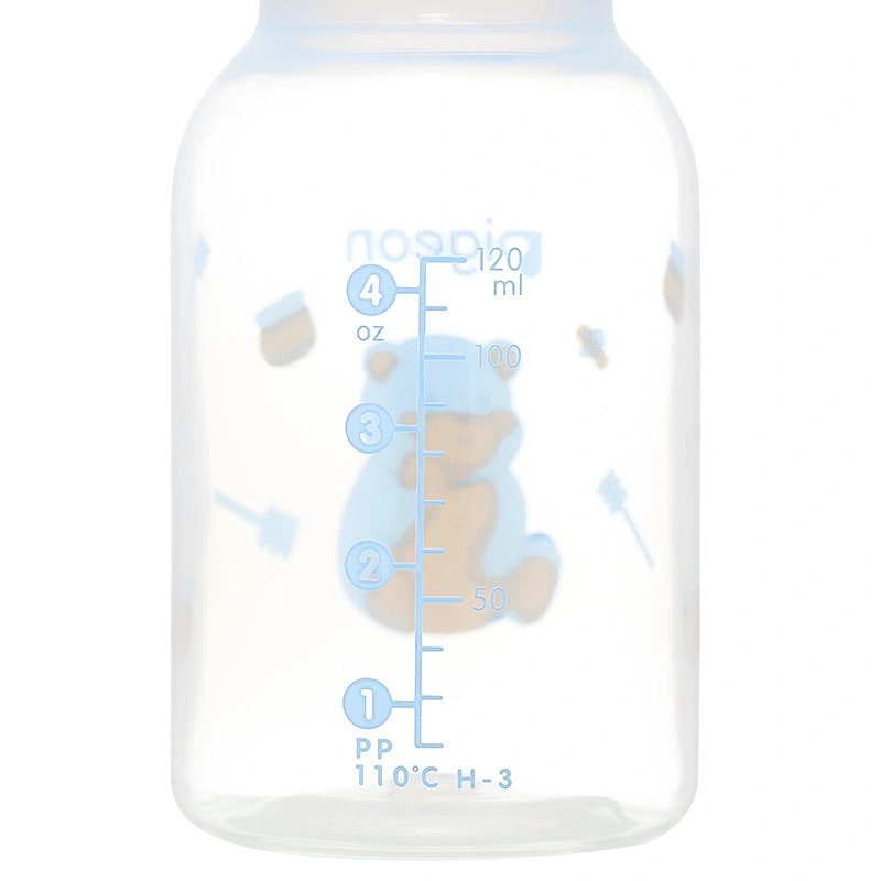 Bình sữa nhựa PP Pigeon cổ hẹp 120 ml - Hình gấu (0 - 4 tháng) 4
