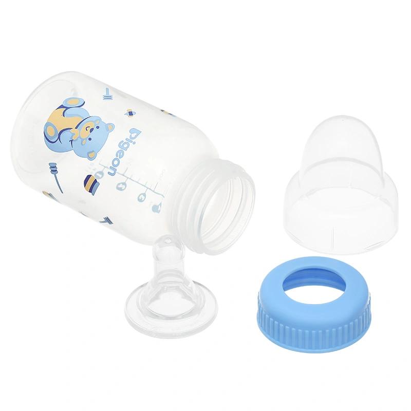 Bình sữa nhựa PP Pigeon cổ hẹp 120 ml - Hình gấu (0 - 4 tháng) 5