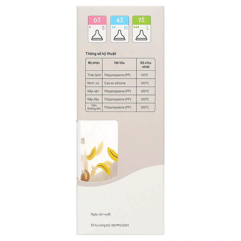 Bình sữa nhựa PP Pigeon cổ hẹp 120 ml - Hình khỉ (0 - 4 tháng) 14