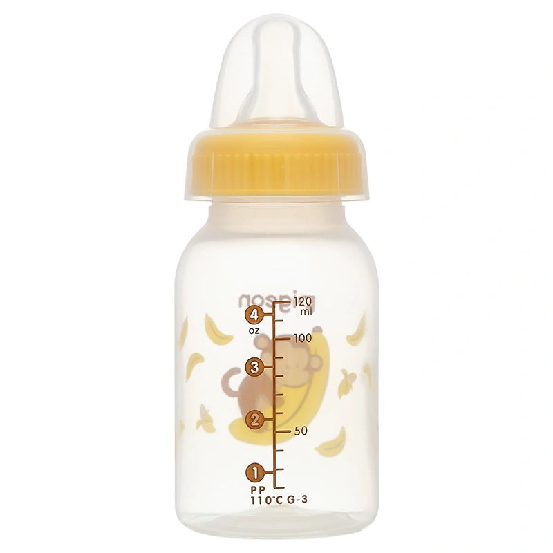 Bình sữa nhựa PP Pigeon cổ hẹp 120 ml - Hình khỉ (0 - 4 tháng) 3