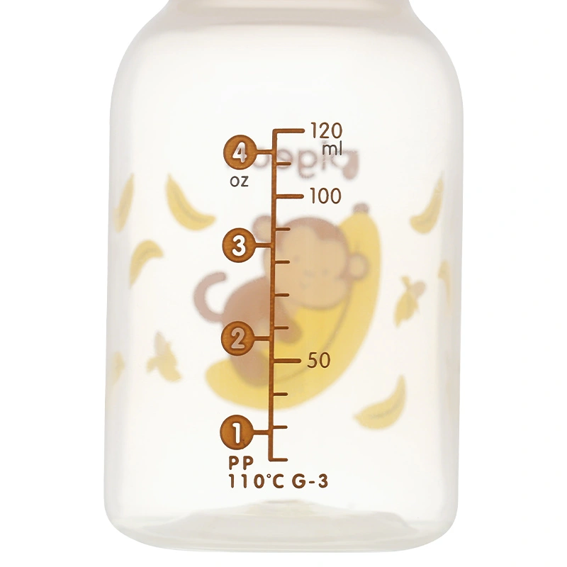 Bình sữa nhựa PP Pigeon cổ hẹp 120 ml - Hình khỉ (0 - 4 tháng) 4