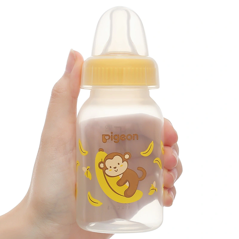 Bình sữa nhựa PP Pigeon cổ hẹp 120 ml - Hình khỉ (0 - 4 tháng) 9
