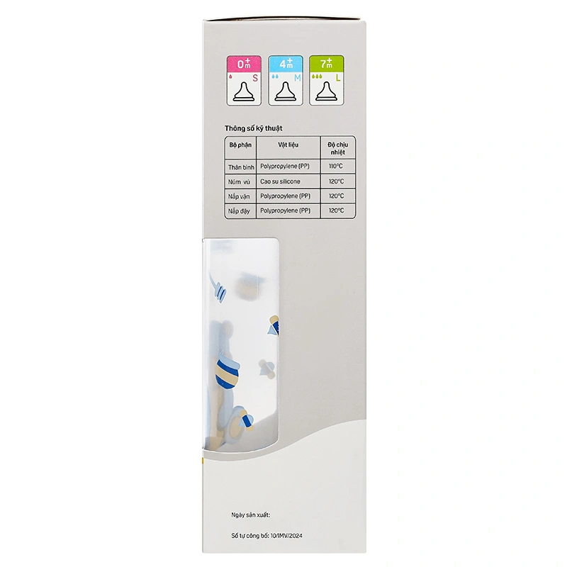Bình sữa nhựa PP Pigeon cổ hẹp 120 ml - Hình gấu (0 - 4 tháng) 30