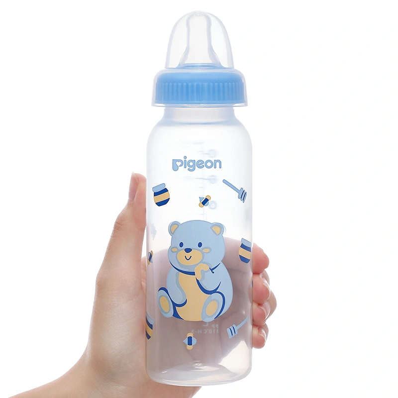 Bình sữa nhựa PP Pigeon cổ hẹp 120 ml - Hình gấu (0 - 4 tháng) 26