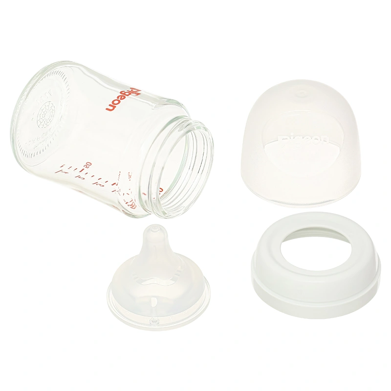 Bình sữa thủy tinh Pigeon Softouch Baby-Friendly World cổ rộng 240 ml (từ 3 tháng) 17