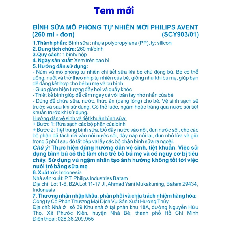 Bình sữa nhựa PP Philips Avent SCY900/01 cổ rộng 125 ml (0 - 1 tháng) 36