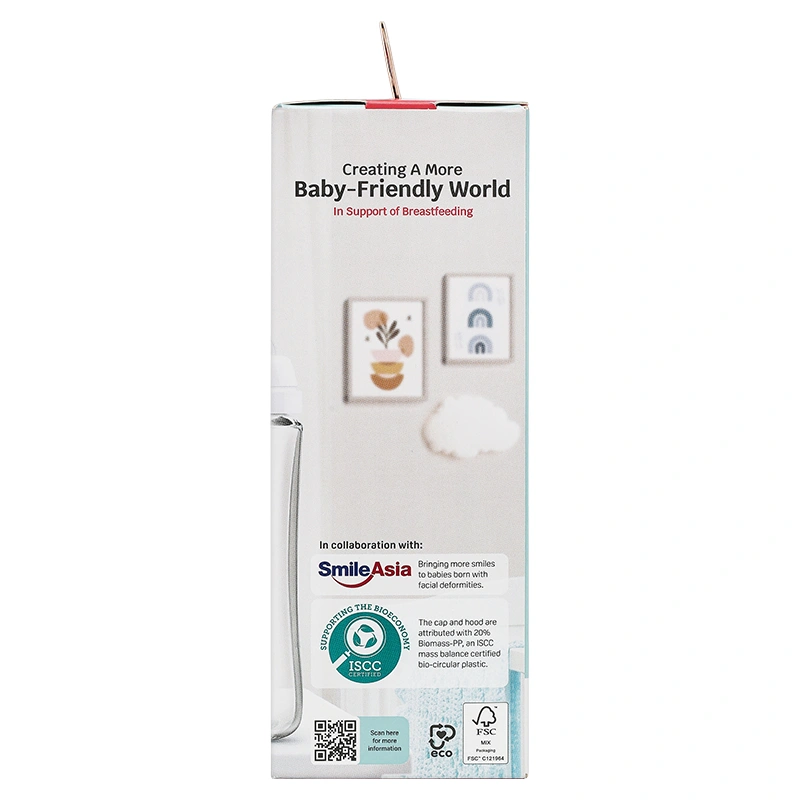 Bình sữa thủy tinh Pigeon Softouch Baby-Friendly World cổ rộng 240 ml (từ 3 tháng) 11