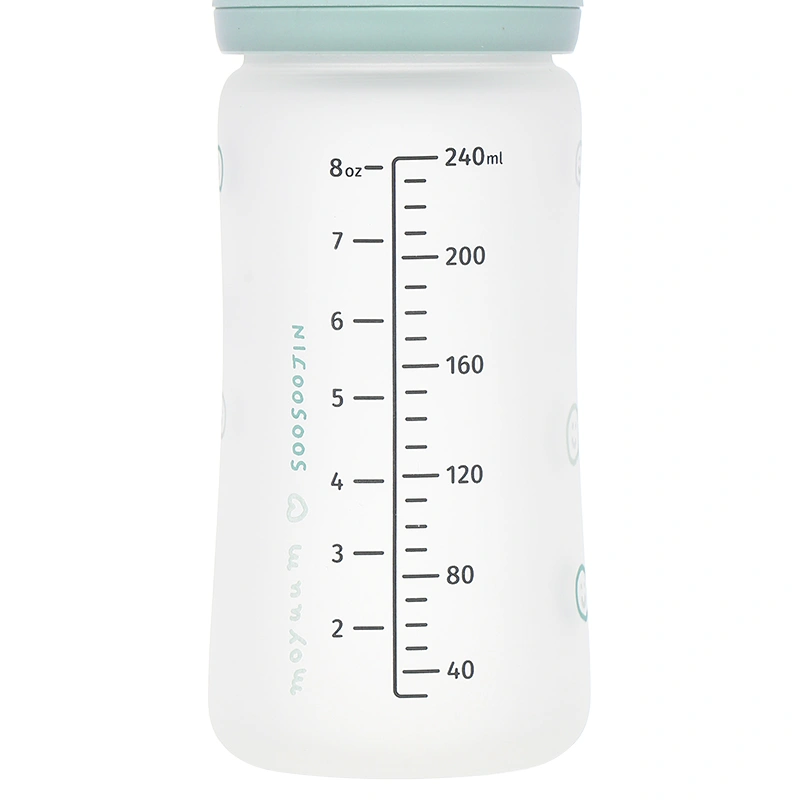 Bình sữa thủy tinh tráng silicone Moyuum cổ rộng 150 ml - Mặt cười (0 - 2 tháng) 15