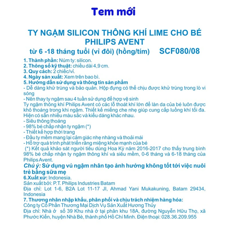 Bộ 2 ti ngậm Philips Avent thông khí SCF080/05 (0 - 6 tháng) - Màu xanh, vàng 18