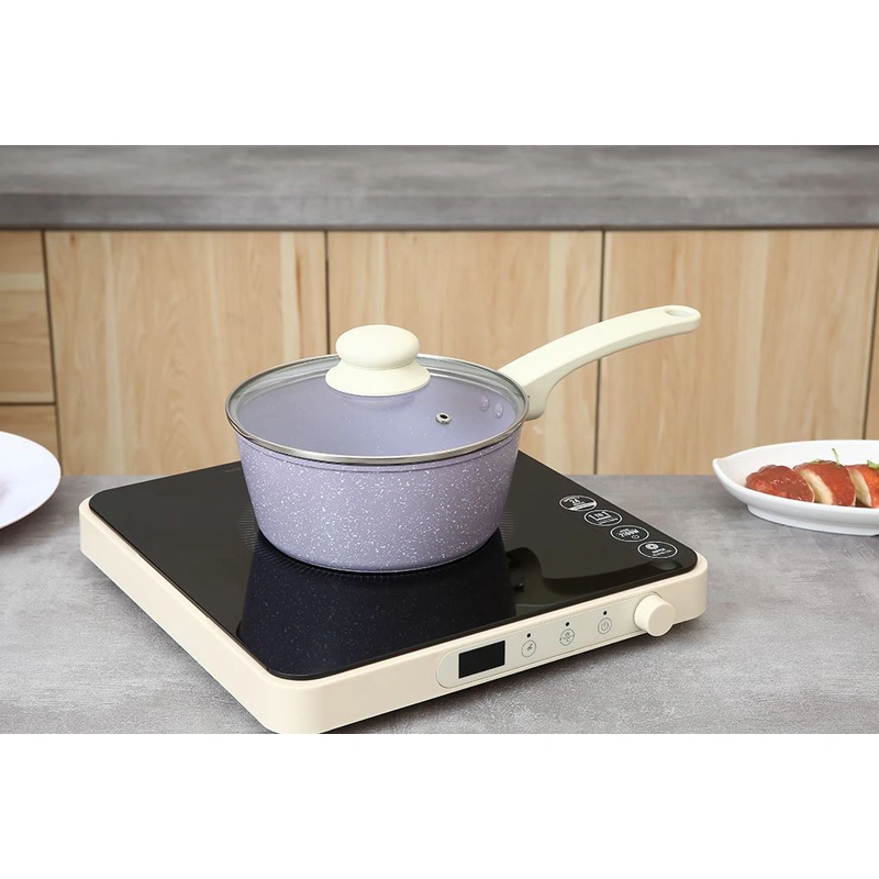 Bộ chảo quánh nhôm chống dính nắp kính Green Cook GCS247-T2 4