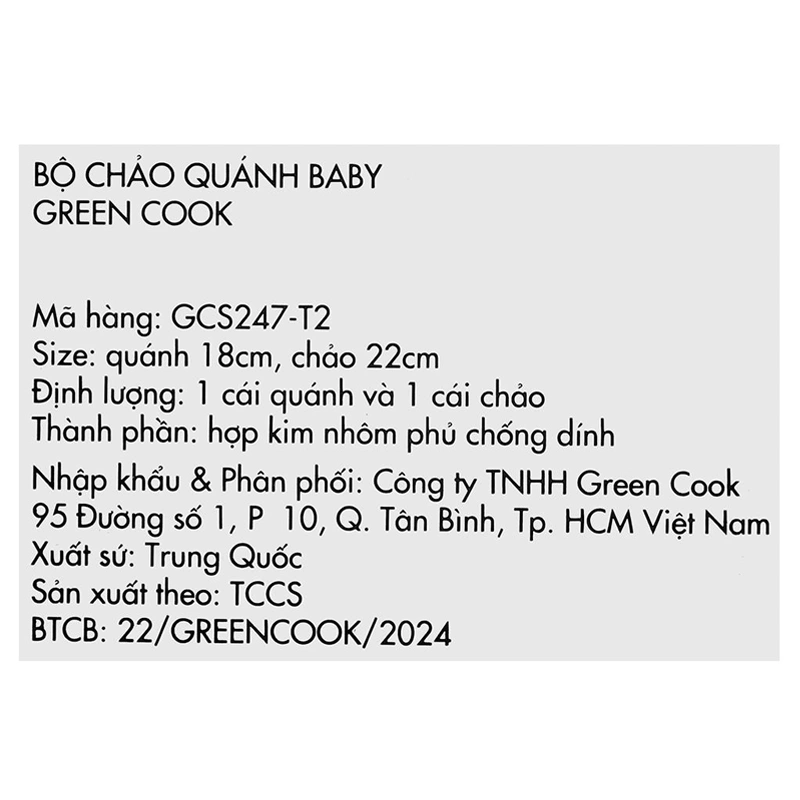 Bộ chảo quánh nhôm chống dính nắp kính Green Cook GCS247-T2 8