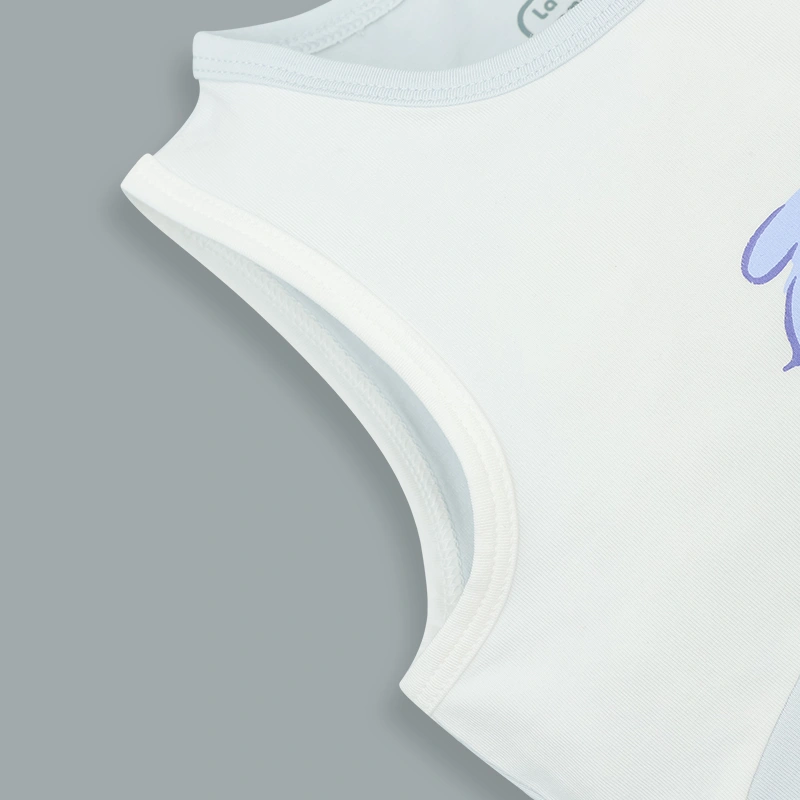 Bộ sát nách bé trai La Pomme little friend màu xanh dương - trắng 8