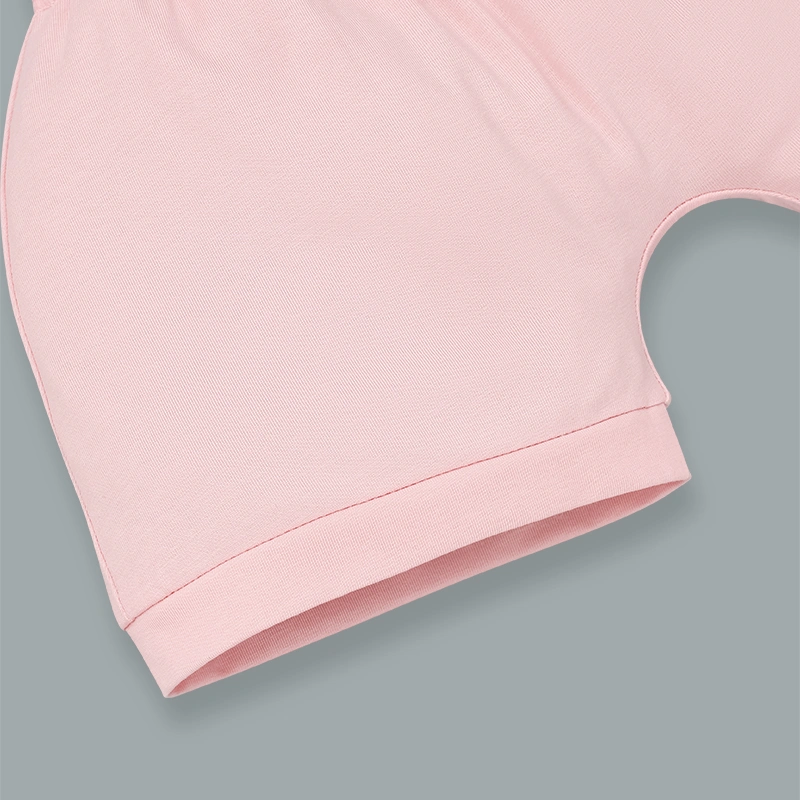 Bộ tay ngắn bé gái La Pomme rong chơi cùng sắc màu màu hồng - trắng 13