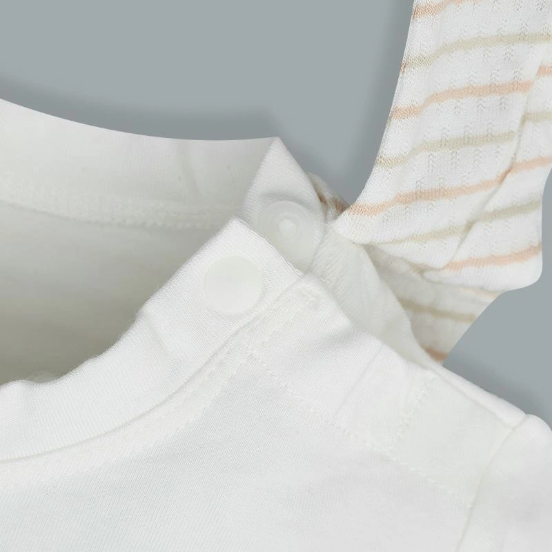 Bộ tay ngắn bé trai La Pomme Funny Baby màu xanh rêu - trắng 9