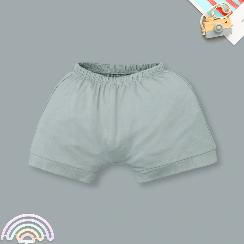 Bộ tay ngắn cài giữa bạn nhỏ dễ thương La Pomme màu ghi - trắng 13