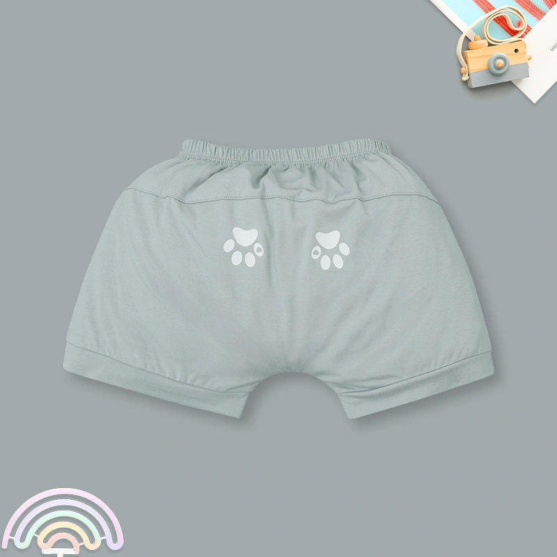 Bộ tay ngắn cài giữa bạn nhỏ dễ thương La Pomme màu ghi - trắng 14