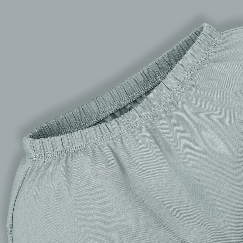 Bộ tay ngắn cài giữa bạn nhỏ dễ thương La Pomme màu ghi - trắng 15