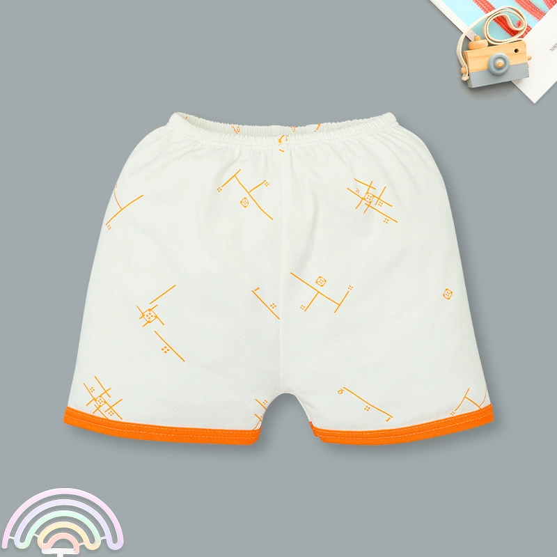 Bộ tay ngắn cổ thuyền IQ Baby màu trắng viền cam 7