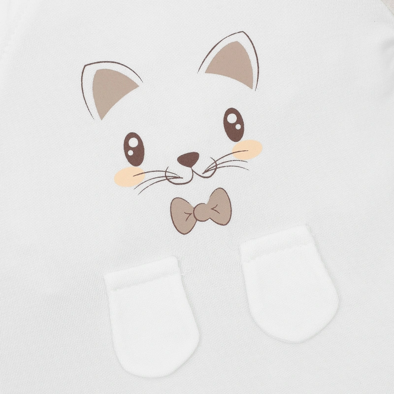 Bodysuit cài chéo bé nhỏ ngọt ngào La Pomme màu be - trắng 10