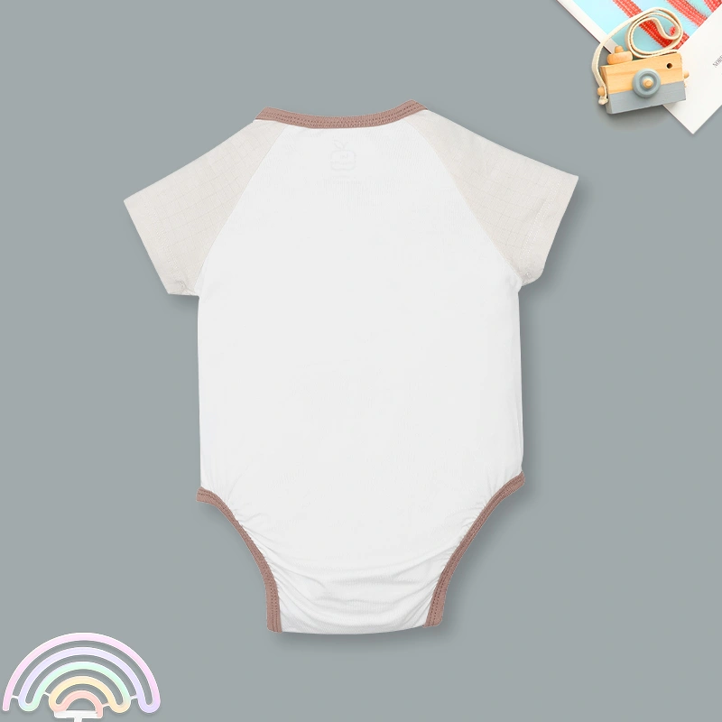 Bodysuit cài chéo bé nhỏ ngọt ngào La Pomme màu be - trắng 5