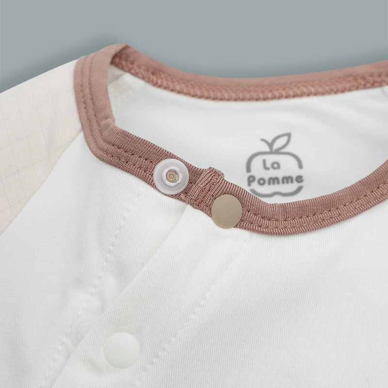 Bodysuit cài chéo bé nhỏ ngọt ngào La Pomme màu be - trắng 9