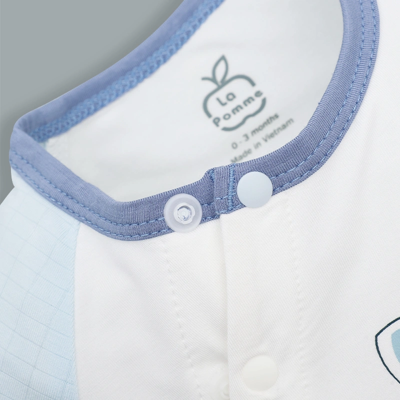 Bodysuit cài chéo bé nhỏ ngọt ngào La Pomme màu be - trắng 18