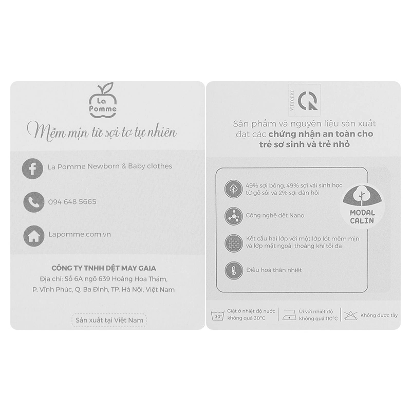 Bodysuit cài giữa raglan bạn thỏ tai dài La Pomme màu xanh dương - trắng 21