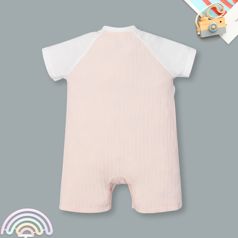 Bodysuit cài giữa raglan bạn thỏ tai dài La Pomme màu xanh dương - trắng 13