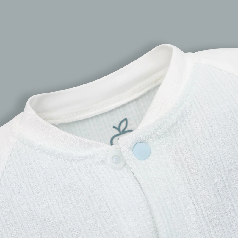 Bodysuit cài giữa raglan bạn thỏ tai dài La Pomme màu xanh dương - trắng 9