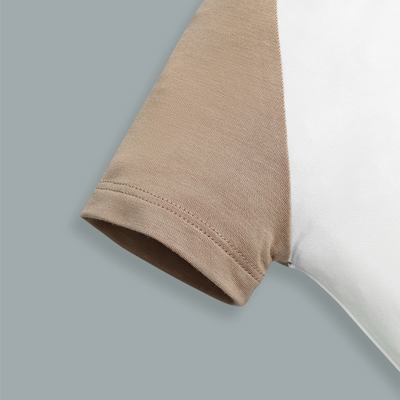 Bodysuit cài vai raglan xin chào bạn mới La Pomme màu hồng - trắng 17