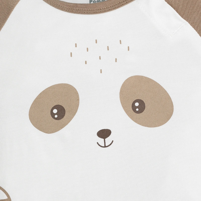 Bodysuit cài vai raglan xin chào bạn mới La Pomme màu hồng - trắng 20