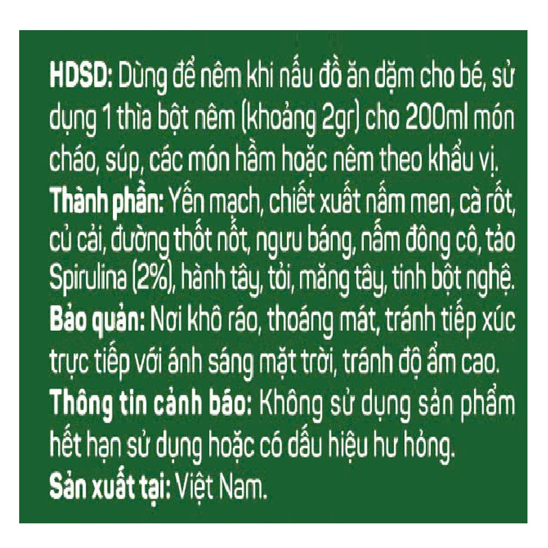 Bột nêm Jan's Kodomo rau củ, tảo hũ 90g 3