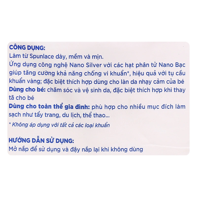 Khăn ướt Bobby dịu nhẹ cho da nhạy cảm hương thơm nhẹ nhàng gói 100 miếng 20