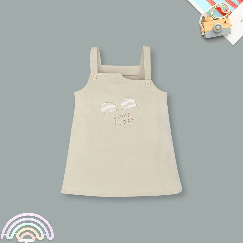 Đầm yếm La Pomme kèm áo năng động màu be 3