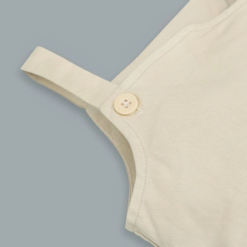 Đầm yếm La Pomme kèm áo năng động màu be 6