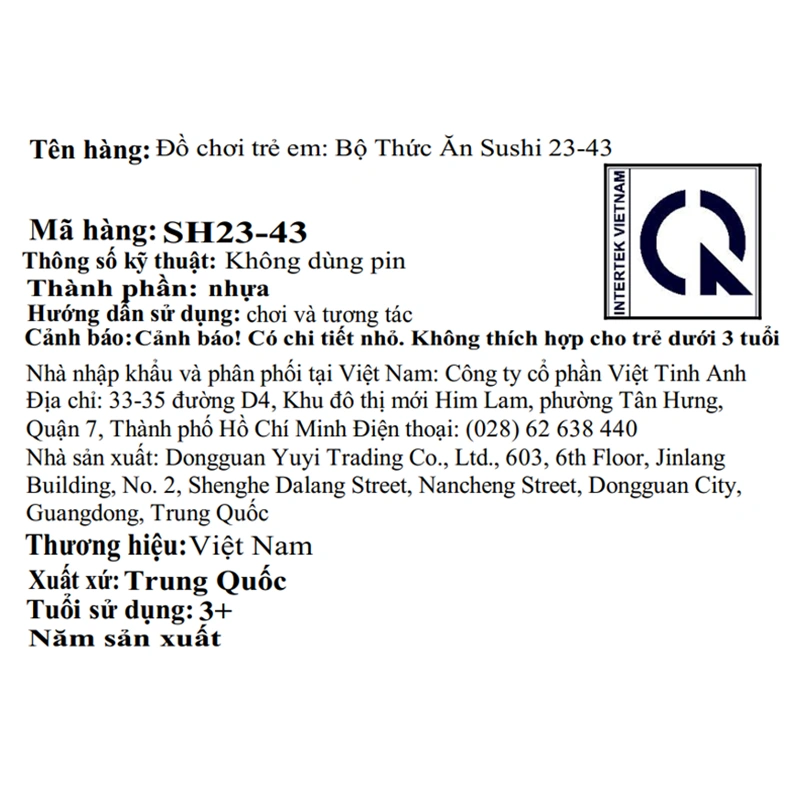 Đồ chơi bộ thức ăn sushi Sweet Heart SH23-43 (22 chi tiết) 8