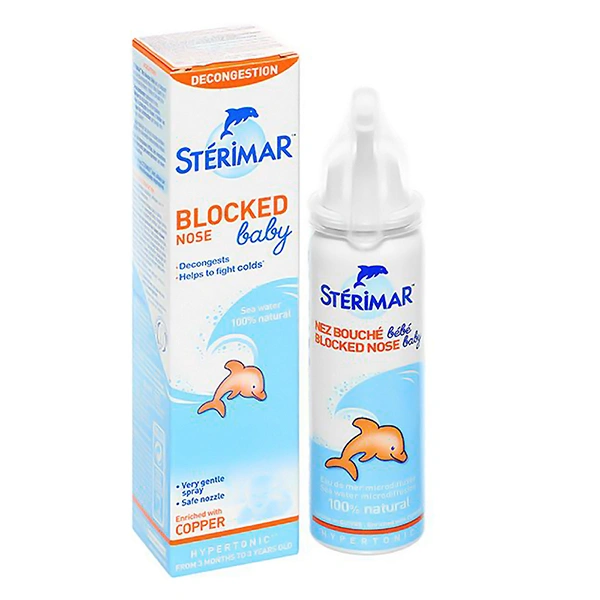 Dung dịch xịt mũi Sterimar Blocked Nose Baby hỗ trợ giảm viêm mũi cho bé