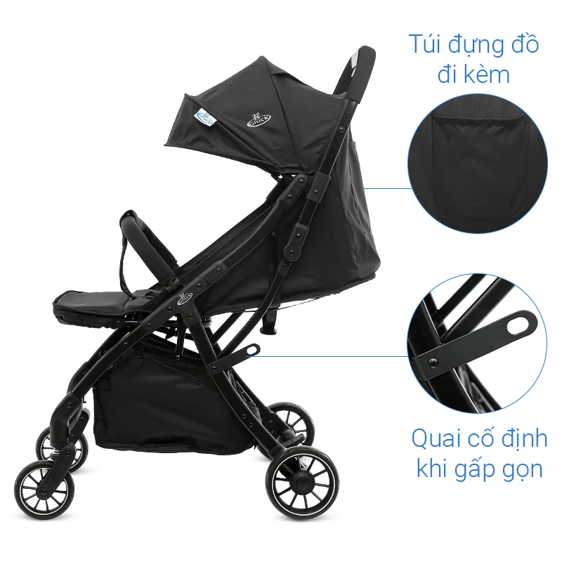 Xe đẩy 1 chiều gấp gọn Gluck Baby C-3 (0 - 5 tuổi) - Màu xanh navy 32