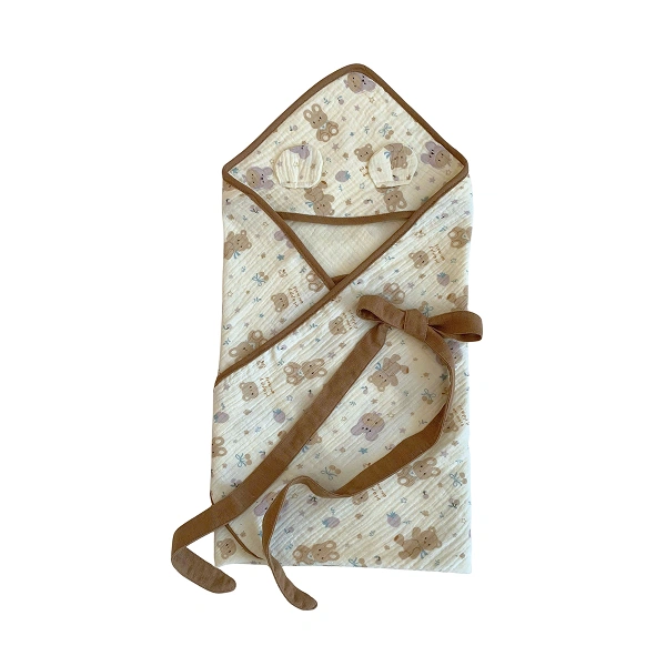 Khăn quấn Bessla cotton gấu