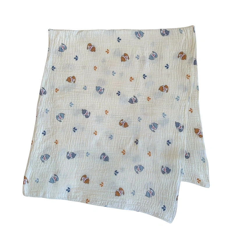 Khăn tắm muslin Bessla 2 lớp 90x100 cm - Gấu 5