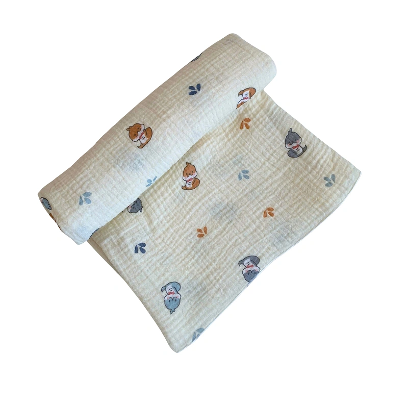 Khăn tắm muslin Bessla 2 lớp 90x100 cm - Gấu 6