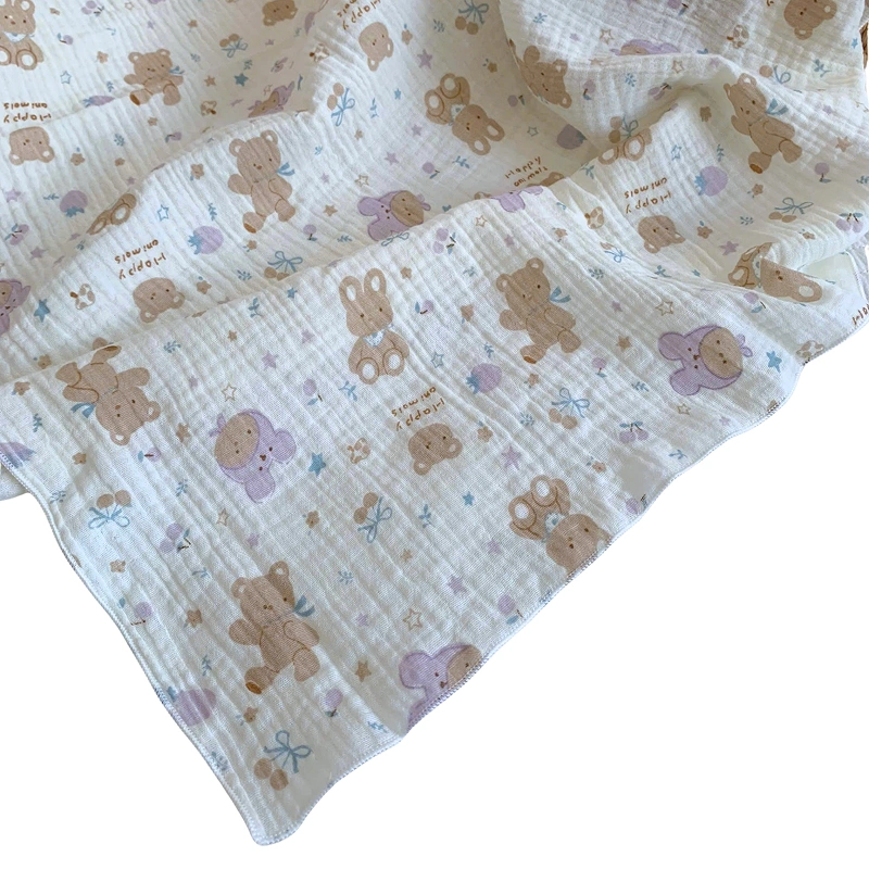 Khăn tắm muslin Bessla 2 lớp 90x100 cm - Gấu 3