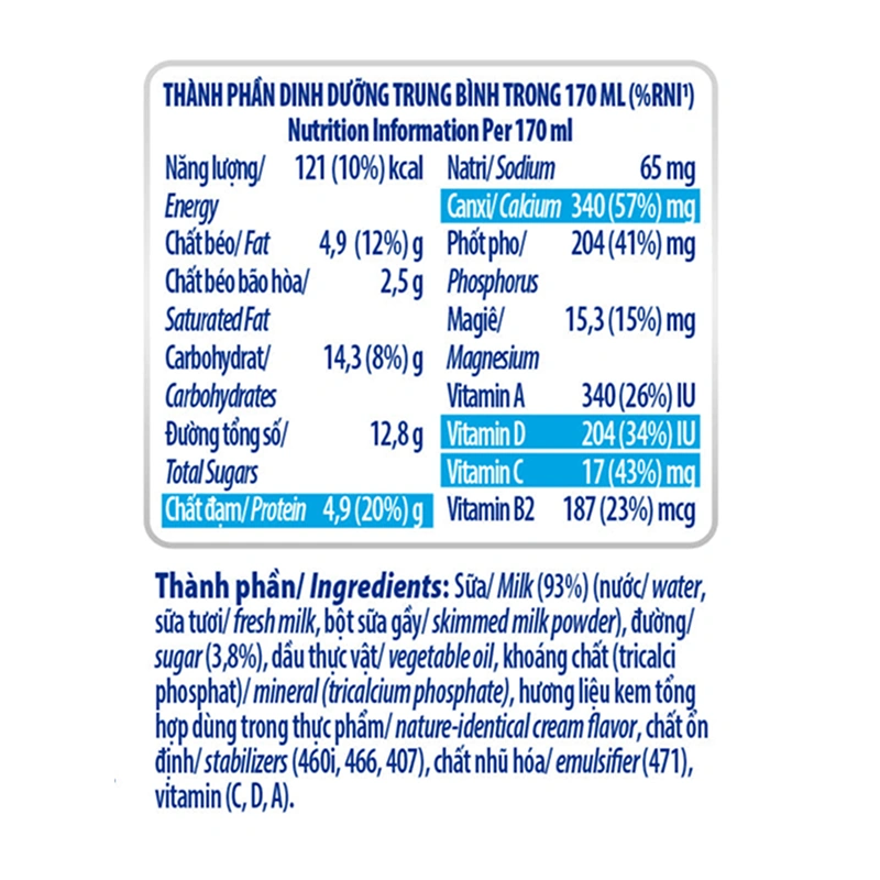 Lốc 4 hộp sữa tươi tiệt trùng Dutch Lady cao khỏe có đường 170 ml (từ 1 tuổi) 2