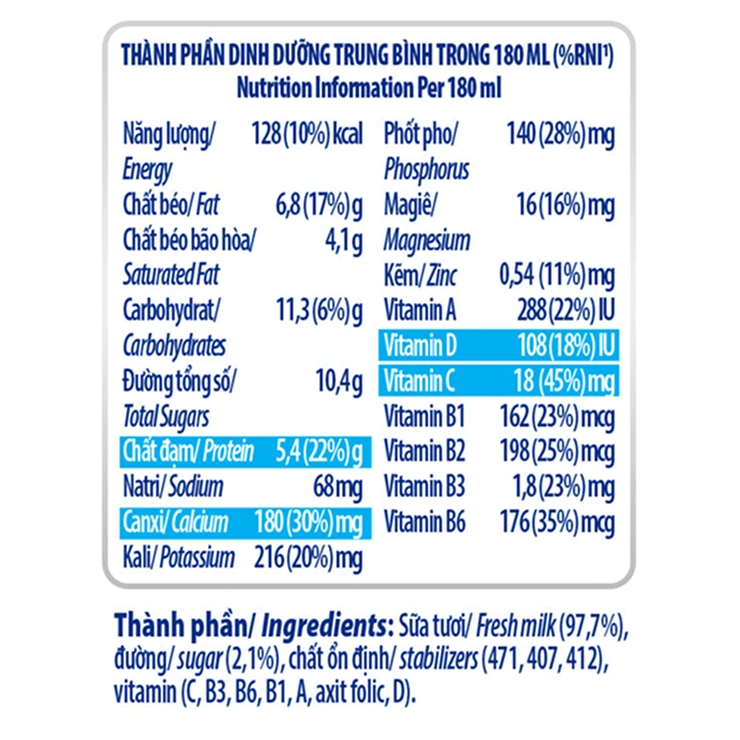 Thùng 48 hộp sữa tươi tiệt trùng Dutch Lady ít đường 180 ml (từ 1 tuổi) 9