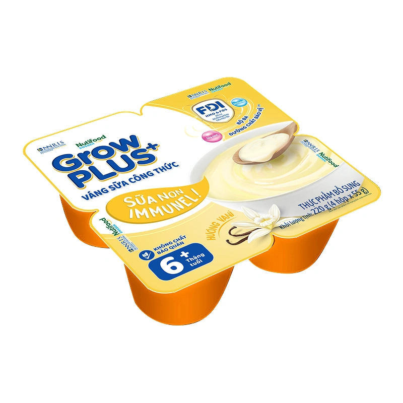 Lốc 4 hũ váng sữa Nutifood Immunel vị vani 55g (từ 6 tháng) 3