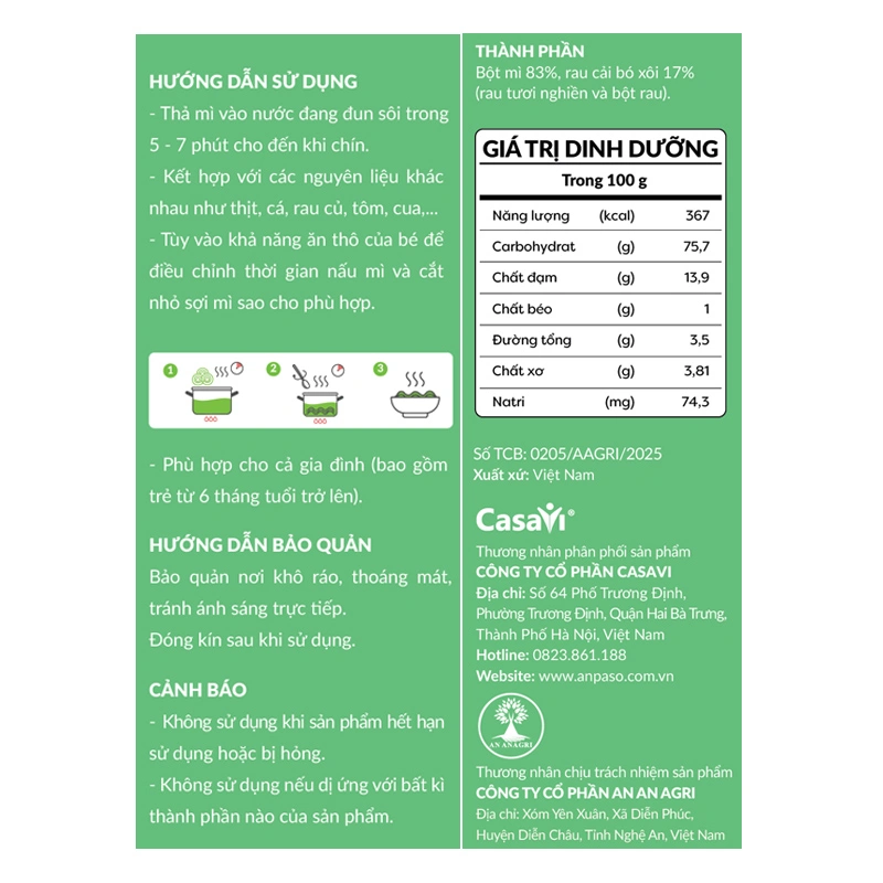 Mì somen rau củ Anpaso 100g (từ 6 tháng) - Giao bao bì ngẫu nhiên 14