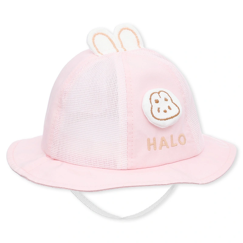 Nón vành cho bé TOP KIDS thêu gấu HALO màu xanh dương 10