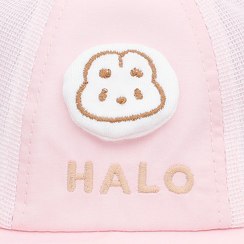 Nón vành cho bé TOP KIDS thêu gấu HALO màu xanh dương 12