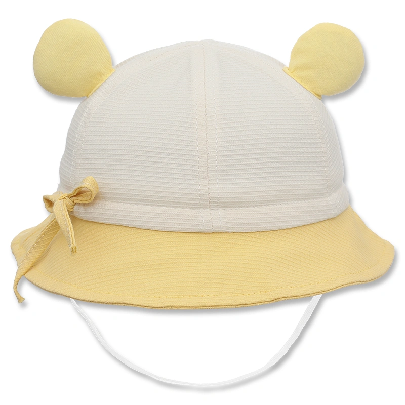 Nón vành cho bé TOP KIDS thêu ô tô Happy màu vàng - be 4